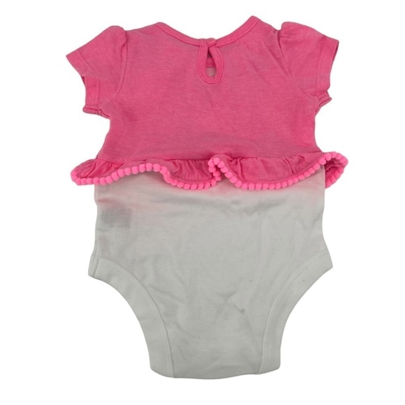 Garanimals Pink Floral Embroidered Crop Top Onesie Size 0-3 Months Girl's - Picture 3 of 4